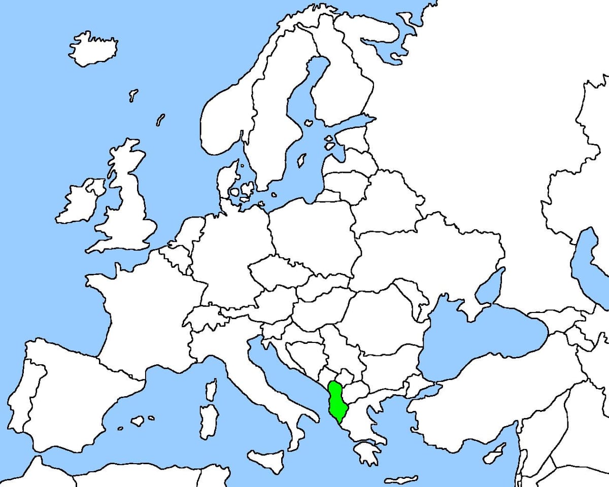 kort af Albaníu kort með staðsetningu