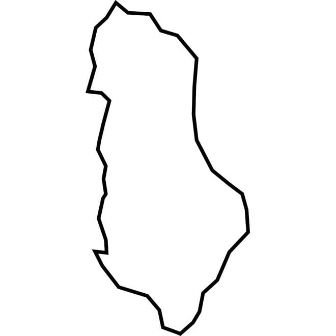 kort af Albaníu kort vektor