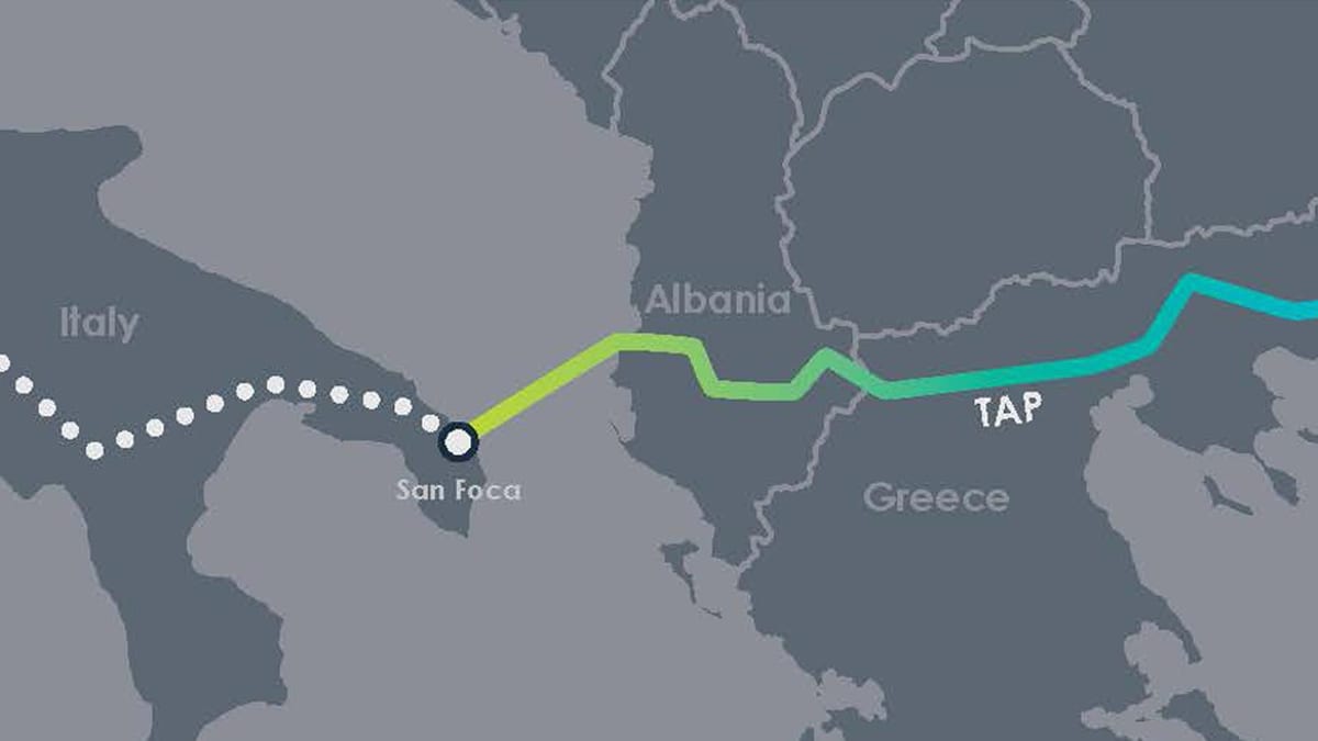 kort af tappa Albaníu