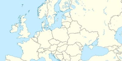 Kort af Albaníu á evrópu