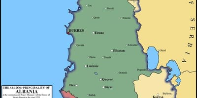 Kort af Albaníu
