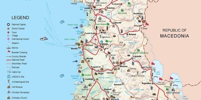 Dhermi kort Albaníu